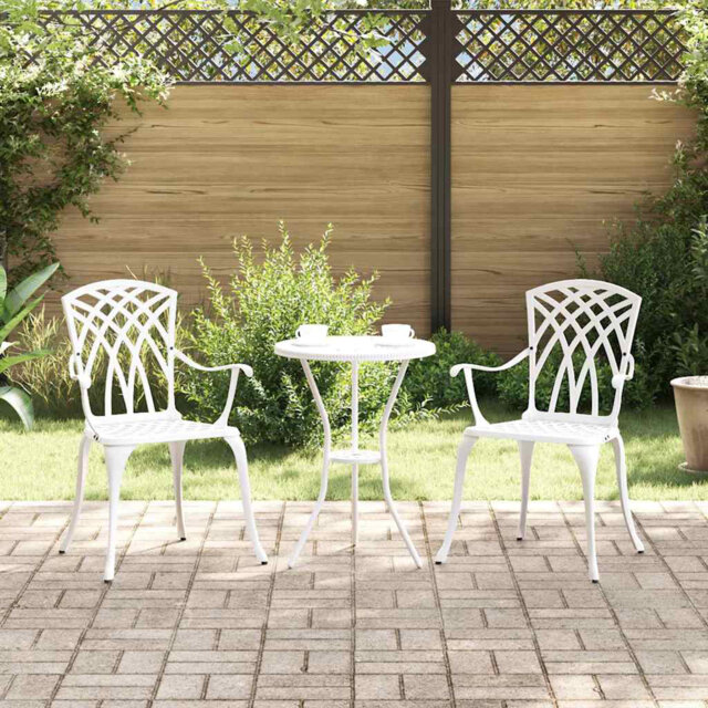 Garden Chair 2 Pcs Aluminium Outdoor Seating Patio Furniture Terrace