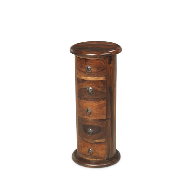 Indian 5 Drawer 32cm W Solid Wood Lingerie Chest