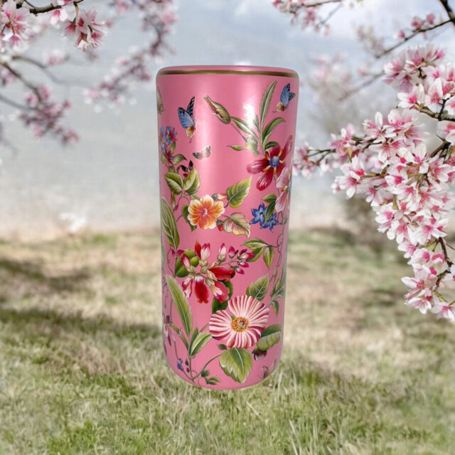 Hand Finished Anfisa Ceramic Umbrella Stand - Freestanding Decorative Holder for Umbrellas Walking Sticks or Décor