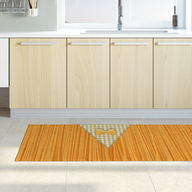 Gianbattista Geometric Machine Woven Yellow Area Rug