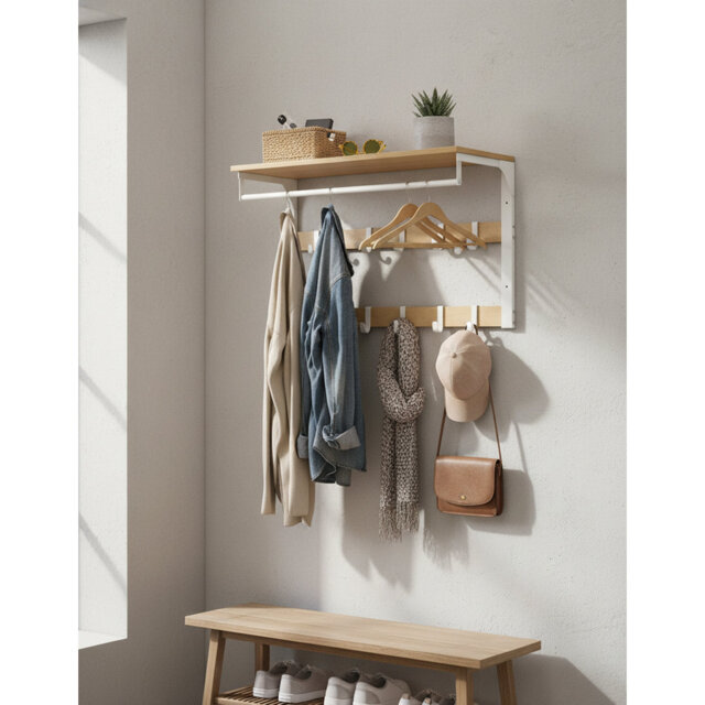 Metal Wall Mounted Required 10 - Hook Coat Rack