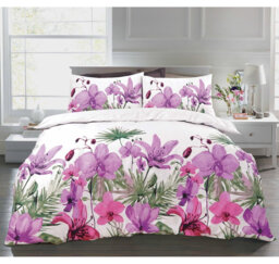 Cotton Blend Floral Duvet Cover Set with Pillowcases Included