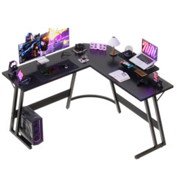 Vanesa 120cm L-Shape Computer Desk Metal Base Corner Gaming Desk Large PC Writing Table