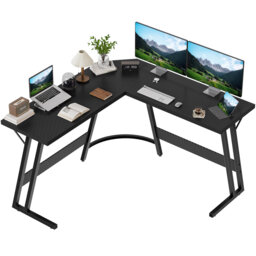 Vanesa 120cm L-Shape Computer Desk Metal Base Corner Gaming Desk Large PC Writing Table