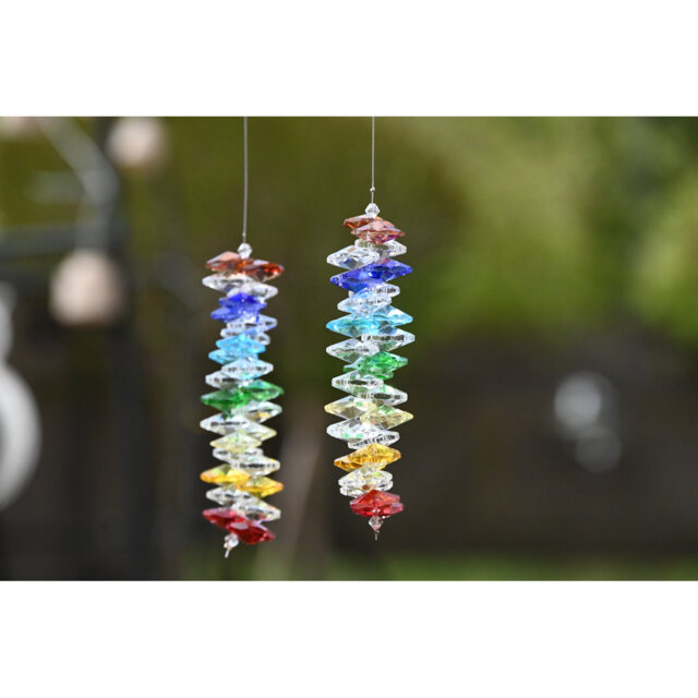 Icicle Chakra Sun Catcher Set of 2 Hanging Window Garden Decoration