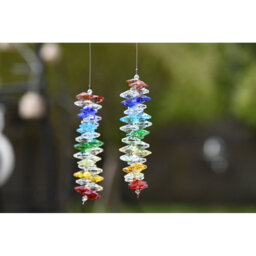 Icicle Chakra Sun Catcher Set of 2 Hanging Window Garden Decoration