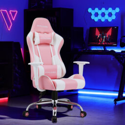 Gaming Chair Office Chair Ergonomic Swivel Heavy Duty Chair with Cushion and Reclining Back Support