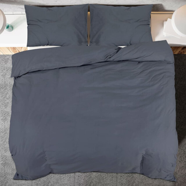 Black Egyptian Quality Cotton Traditional Duvet Cover Set