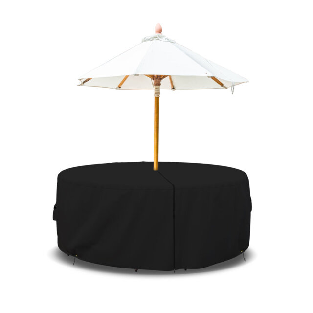 Arlmont & Co. Patio Round Table and Chair Set Cover 12