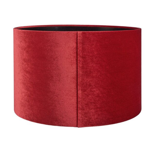 Aimon Velvet Drum Lamp Shade ( Uno ) in Red