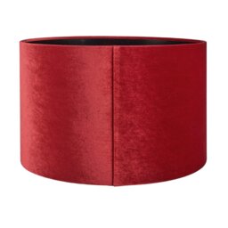 Aimon Velvet Drum Lamp Shade ( Uno ) in Red