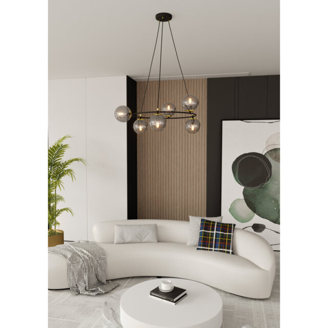 Odin 6 - Light Waggon Wheel Chandelier