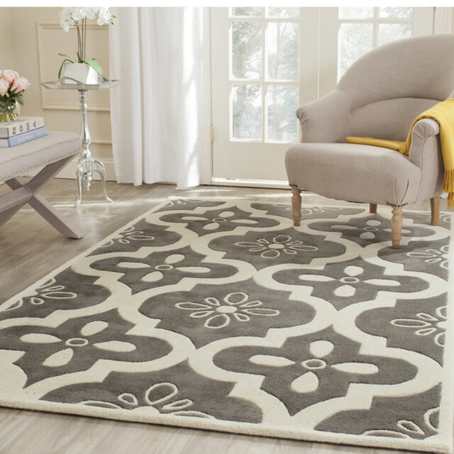 Temecula Floral Wool Hand Woven Indoor / Outdoor Area Rug