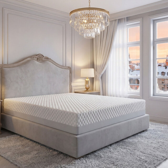 Super King Mattress, 12-inch Gel Memory Foam And Pocket Sprung Hybrid Mattress, 180x200x30cm 5-zone Targeted Support, Reinforced Edge Support, Luxury