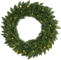 Faux Lighted PVC 21.65cm Christmas Wreath