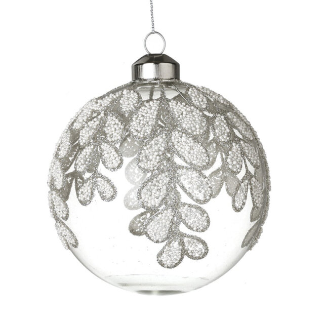 Glitter Leaf Bauble