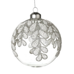 Glitter Leaf Bauble