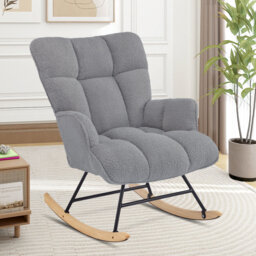 Solid + Manufactured Wood/Iron Rocking Chair