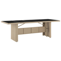 Aernout Rectangular Wicker Outdoor Dining Table , 240cm cm W 90cm cm D