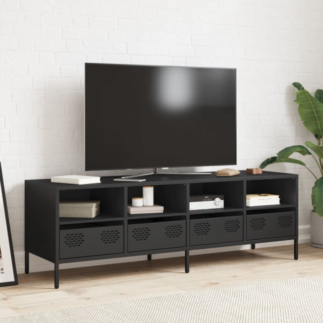 TV stand in olive green 135 x 39 x 43.5cm cold rolled steel