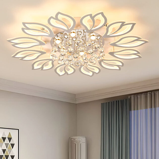 Izzabella 12 - Light 103cm Acrylic LED Dimmable Flush Mount