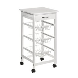 Solid Wood Top Kitchen Cart