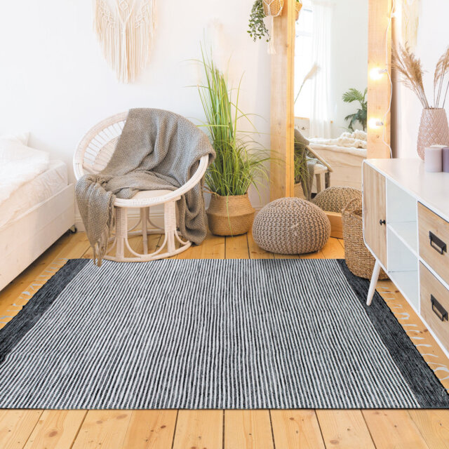 Iwan Extra Soft Flatweave Cotton Grey/White Rug