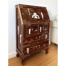 65cm W Rectangle Secretary Desk with Hutch