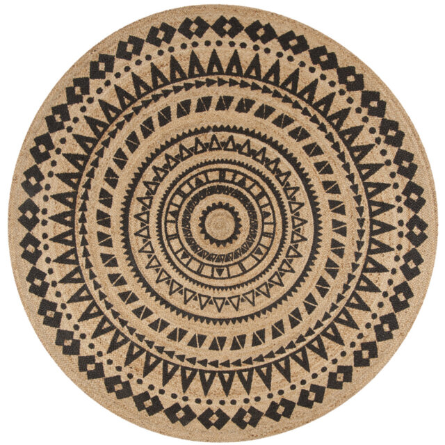 Round Moroccan Jute / Sisal Hand Loomed Area Rug