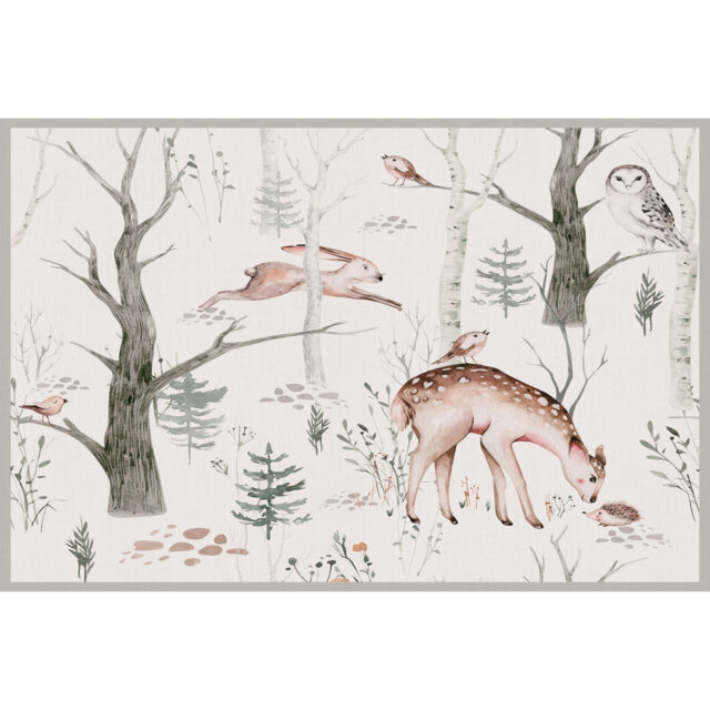 Vinyl Floor Mat for children's room, non-slip PVC, Autumn forest 100x150 cm