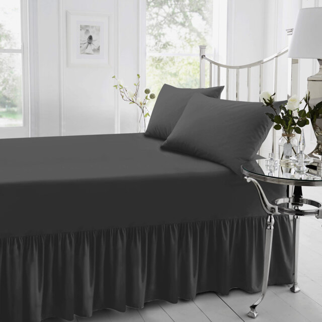 Percale Valance Sheet Polycotton Solid Colour Bed Sheet Single Double King Super King Machine Washable High Quality