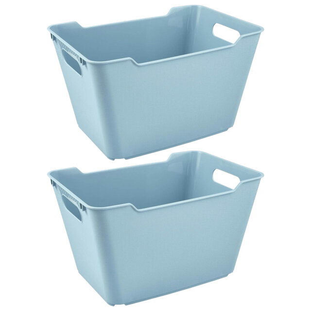 Set of 2 Storage Box Textured Surface
