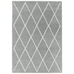 Reina Hand Tufted Wool Silver/White Rug