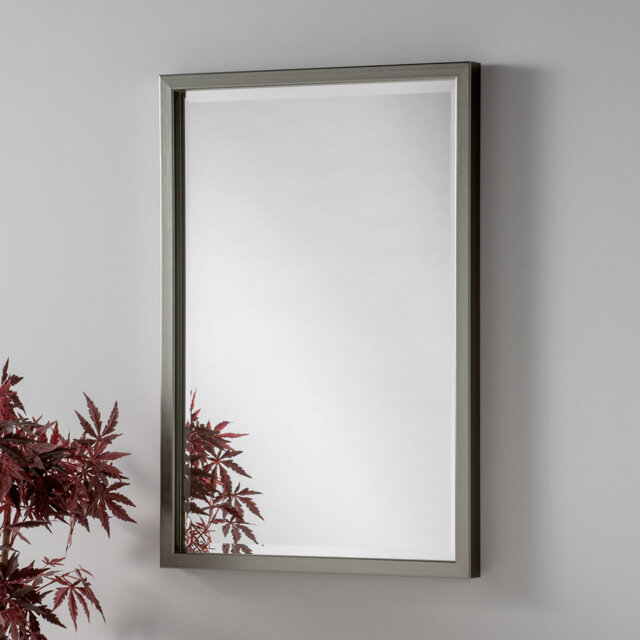 Alaijha Solid Wood Rectangle Wall Mirror