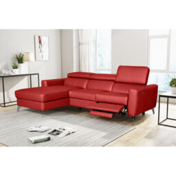 Amorian Leather Reclining Corner Sofa