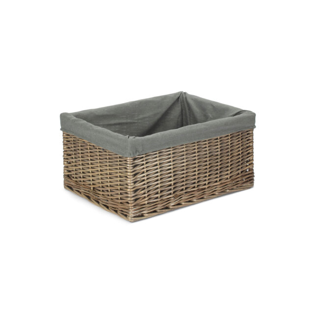 Wicker Lined Jumbo Storage Basket
