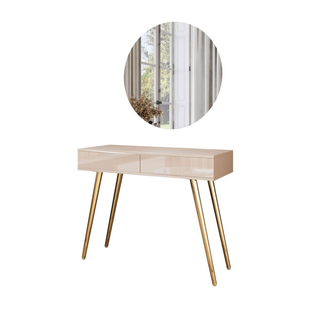 Dressing Table with Mirror and Storage Included