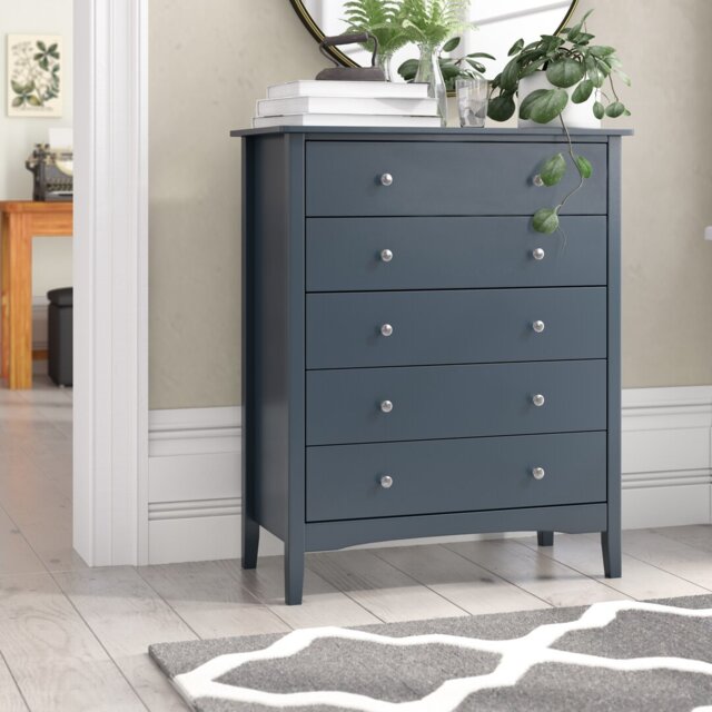 Noa 5 Drawer Chest of Drawers, Painted Finish
