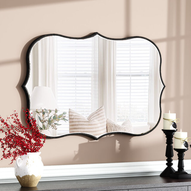 Vintage Victorian Wood Frame Wall Mirror 60X90CM
