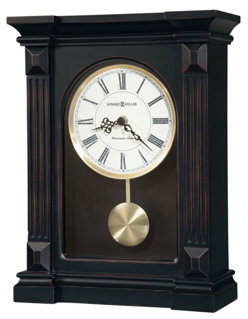 Mia Modern & Contemporary Analogue Quartz Movement / Crystal Tabletop Clock in Black