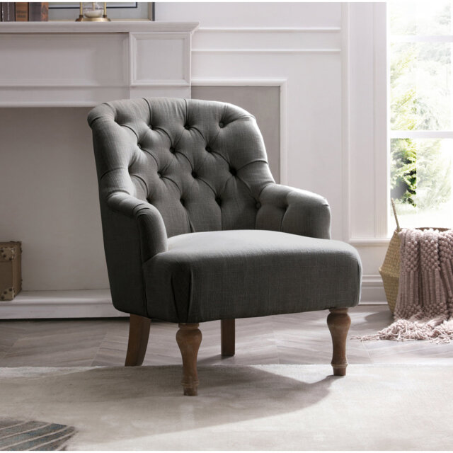 YADIRA CHAIR CHARCOAL LINEN
