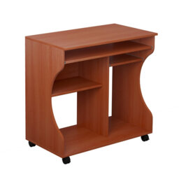 Storage Work Desk 80*48*76 cm Engineered Wood 1 Piece Computer Desk Cherry Slide-Out Keyboard Tray