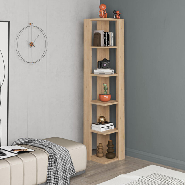 161cm H Corner Bookcase
