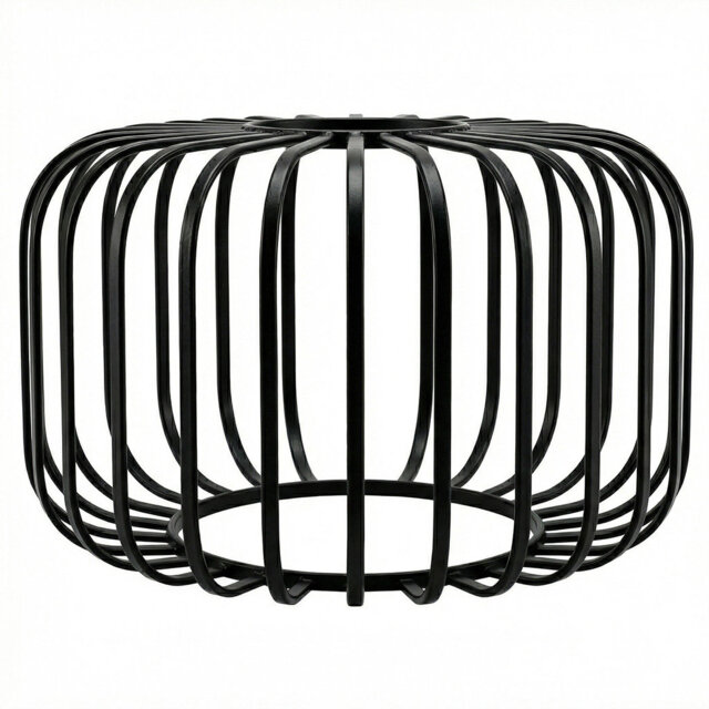 Emitto Industrial Ceiling Pendant Light Shade Black Metal Cage Lamp Shade 28.5cm