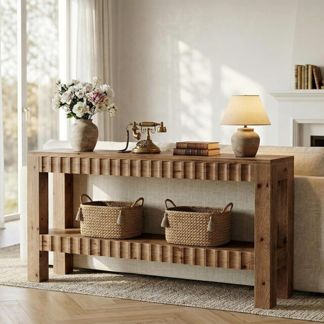 160 cm Solid Wood Console Table