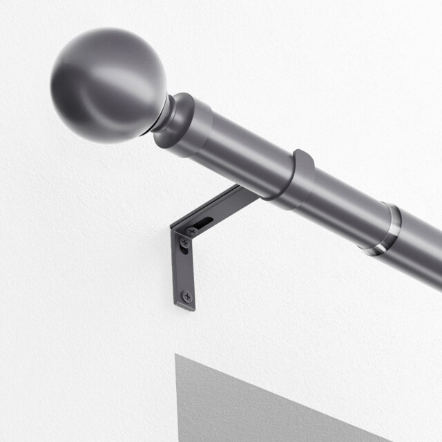 Steel Adjustable 2.5cm Single Curtain Pole