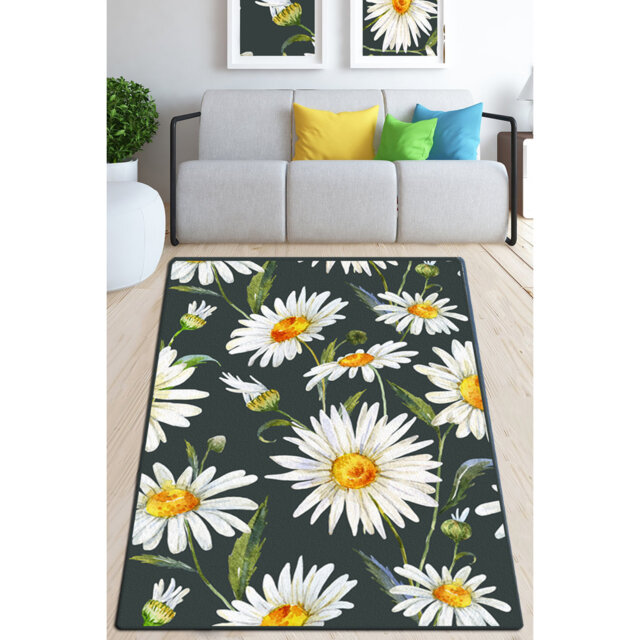 Vestavia Margarita Shaggy Black/White Rug