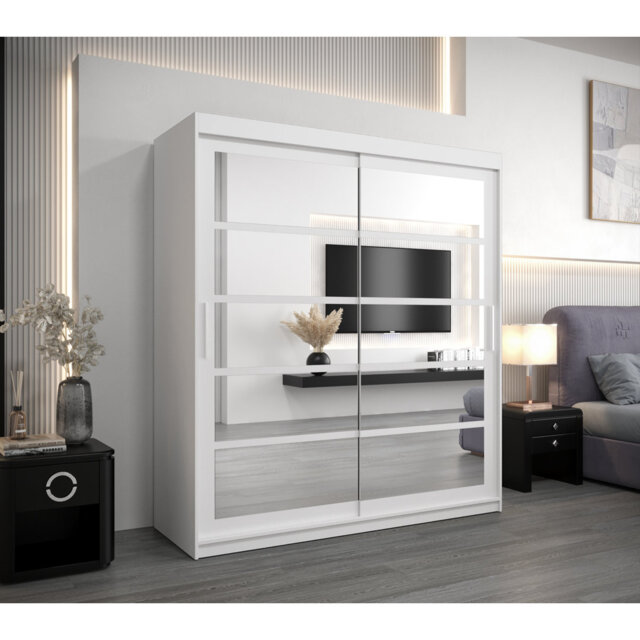 Arleni 2 Door Manufactured Wood Wardrobe
