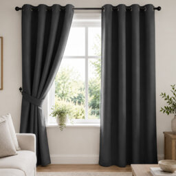 Bernards Blackout Thermal Insulated Noise Reducing Grommet Window & Door Curtain Panel