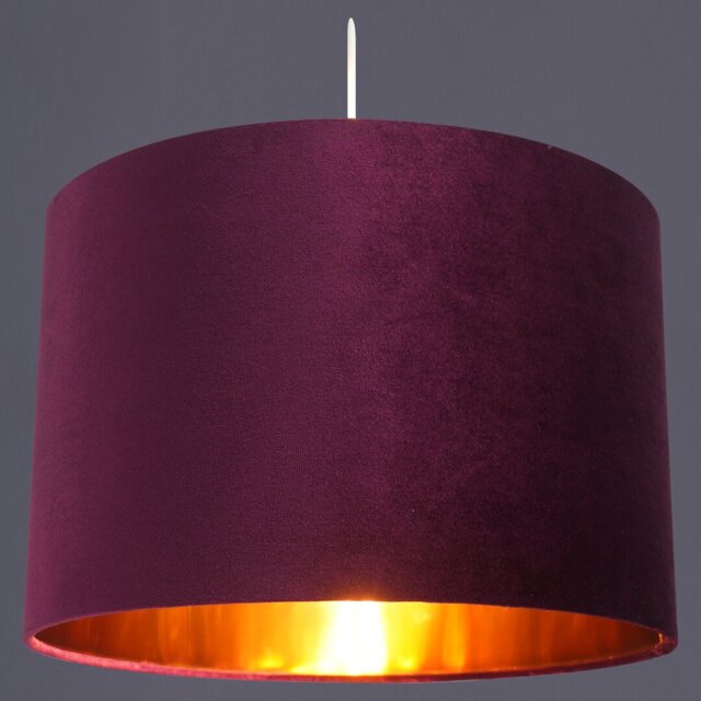 21cm H Velvet Drum Lamp Shade ( Uno )
